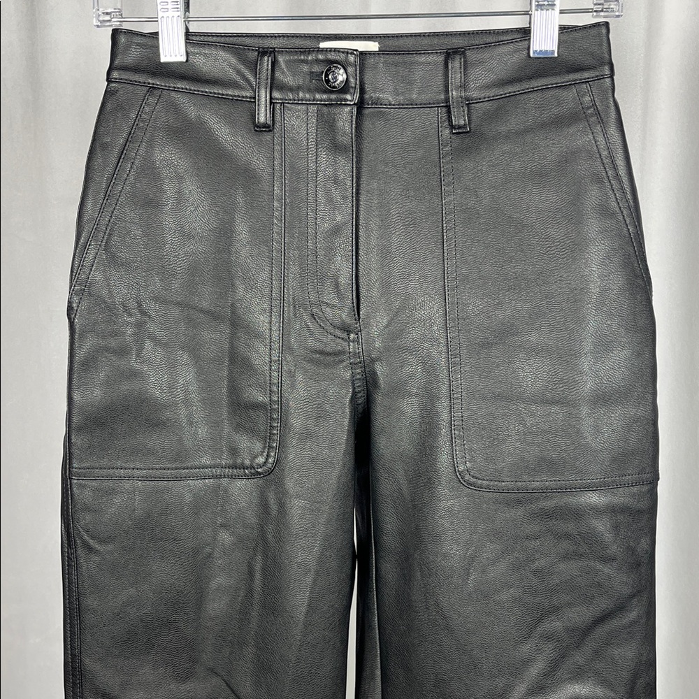Aritzia Wilfred Free Ascendant Pant in Black Leather. - Picture 8 of 12